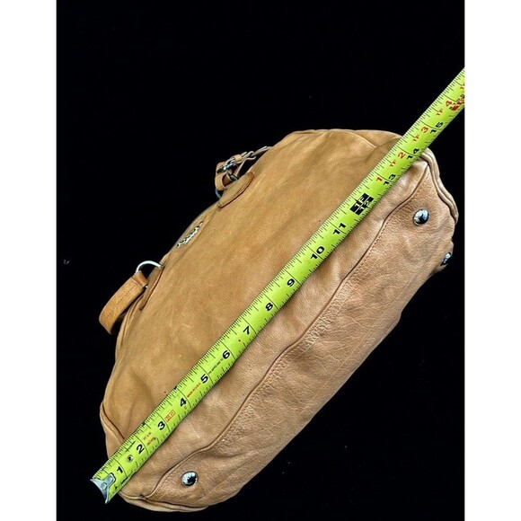 Prada Genuine Leather Shoulder/Handbag In Camel Zip Closure With Lock Luxury - Picture 15 of 16